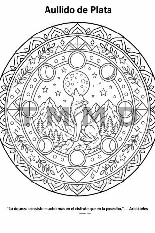 Silver Howl Mandala