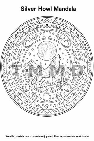 Silver Howl Mandala