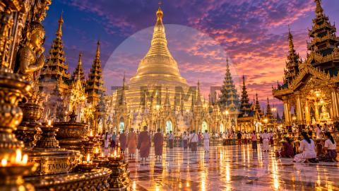 Shwedagon Pagoda at Twilight