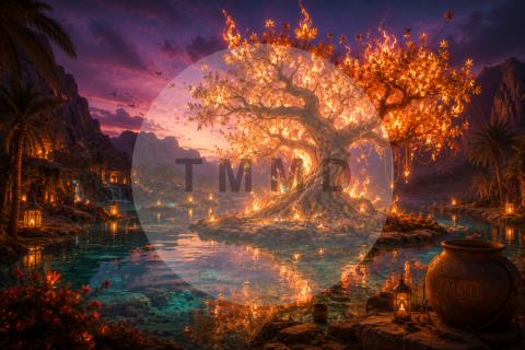 El Árbol de Fuego en el Oasis