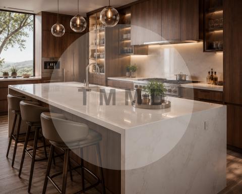Walnut and Quartz Chef Kitchen