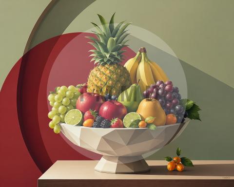 Tazón tropical de galería moderna
