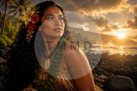 Matriarca samoana del sol oceánico