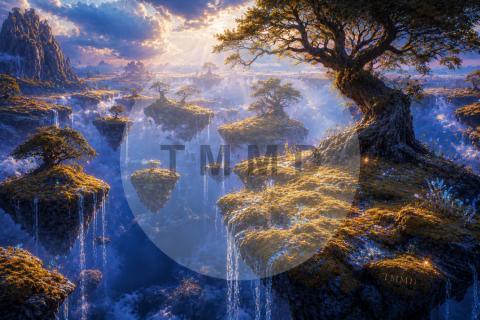 Golden Moss Archipelago Above the Abyss