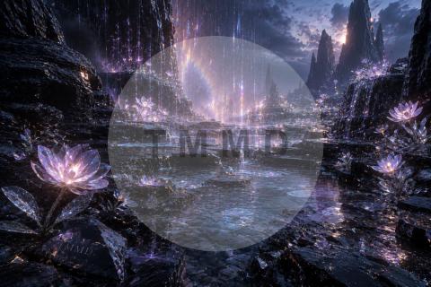 Obsidian Valley with Prismatic Rain