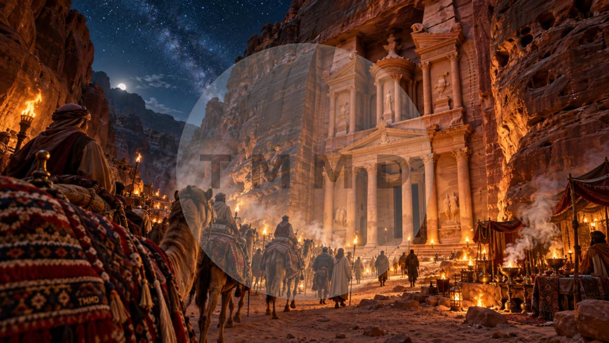 Petra Lit by Torches