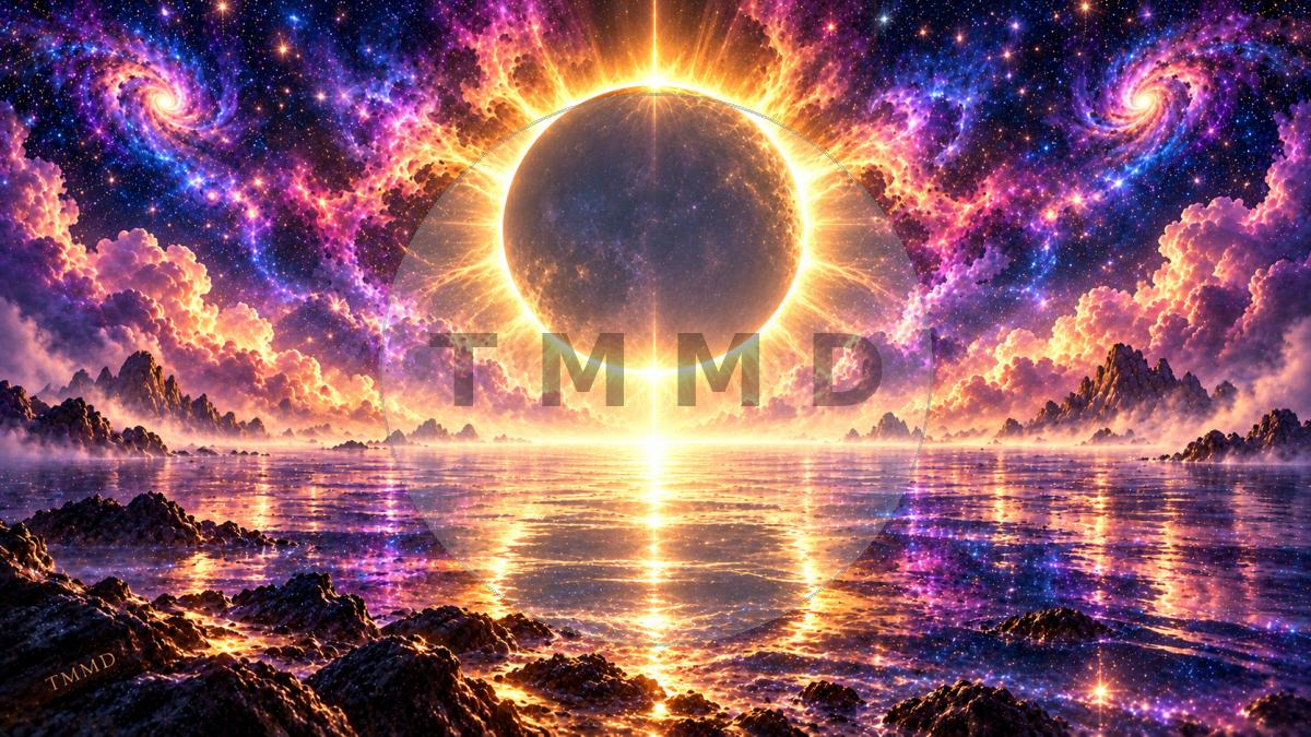 Golden Eclipse on the Astral Ocean