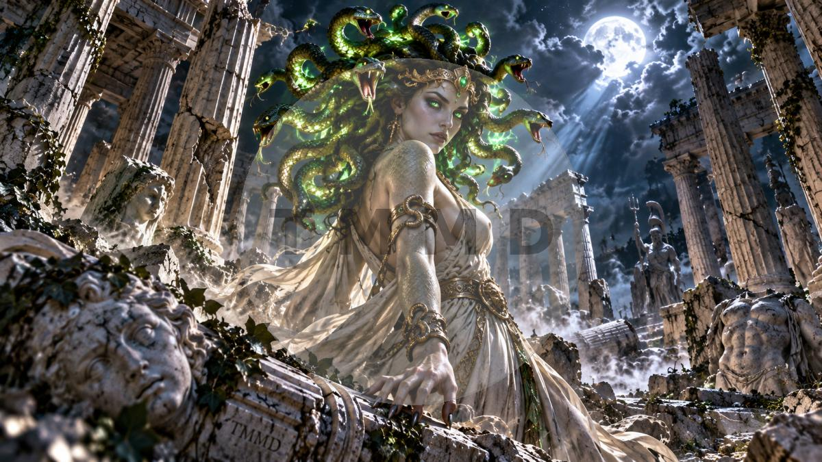 Medusa entre mármoles lunares