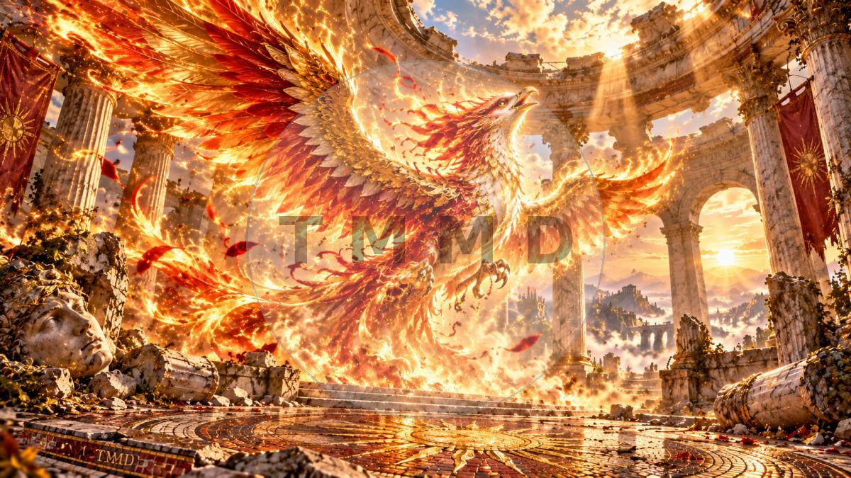 Fénix en el templo solar romano
