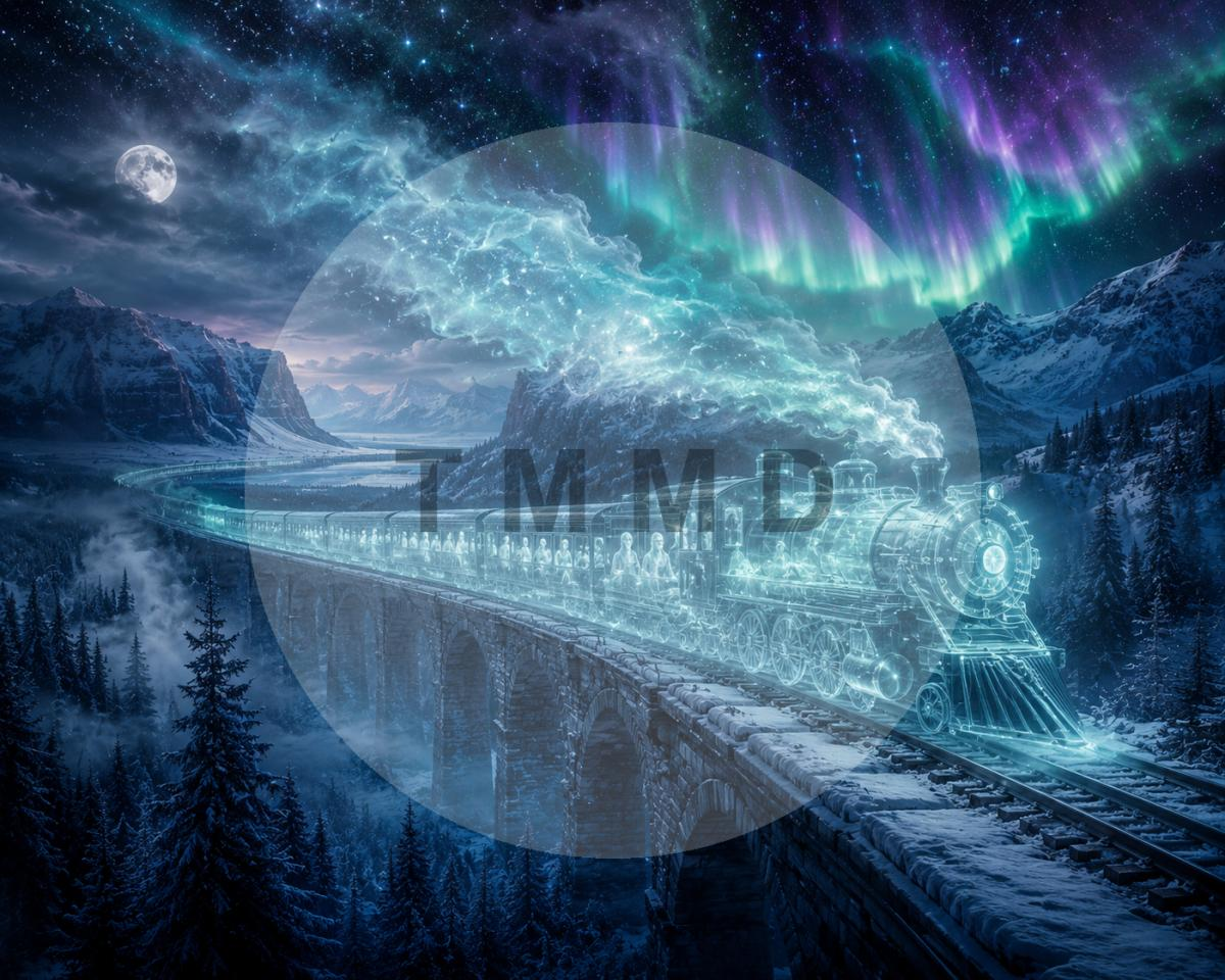Ghost Train Through the Aurora