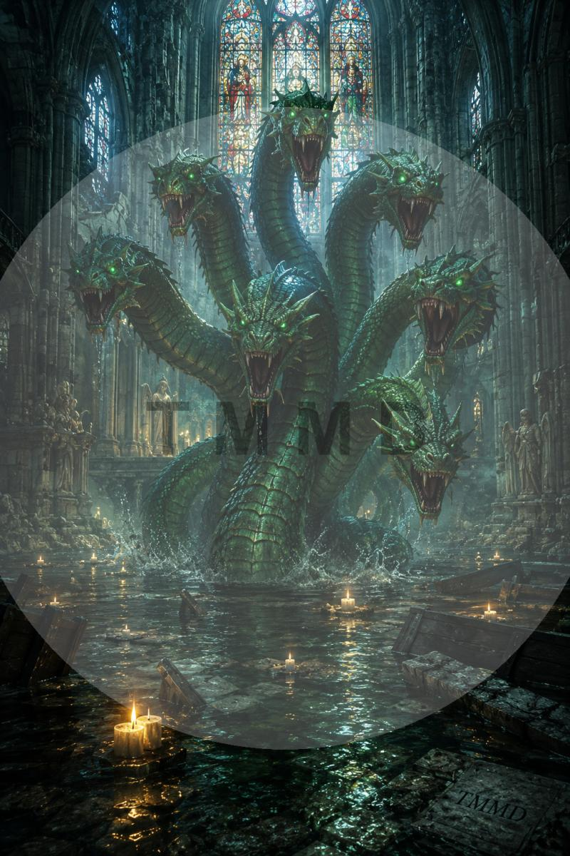 Emerald Hydra in the Flooded Cathedral