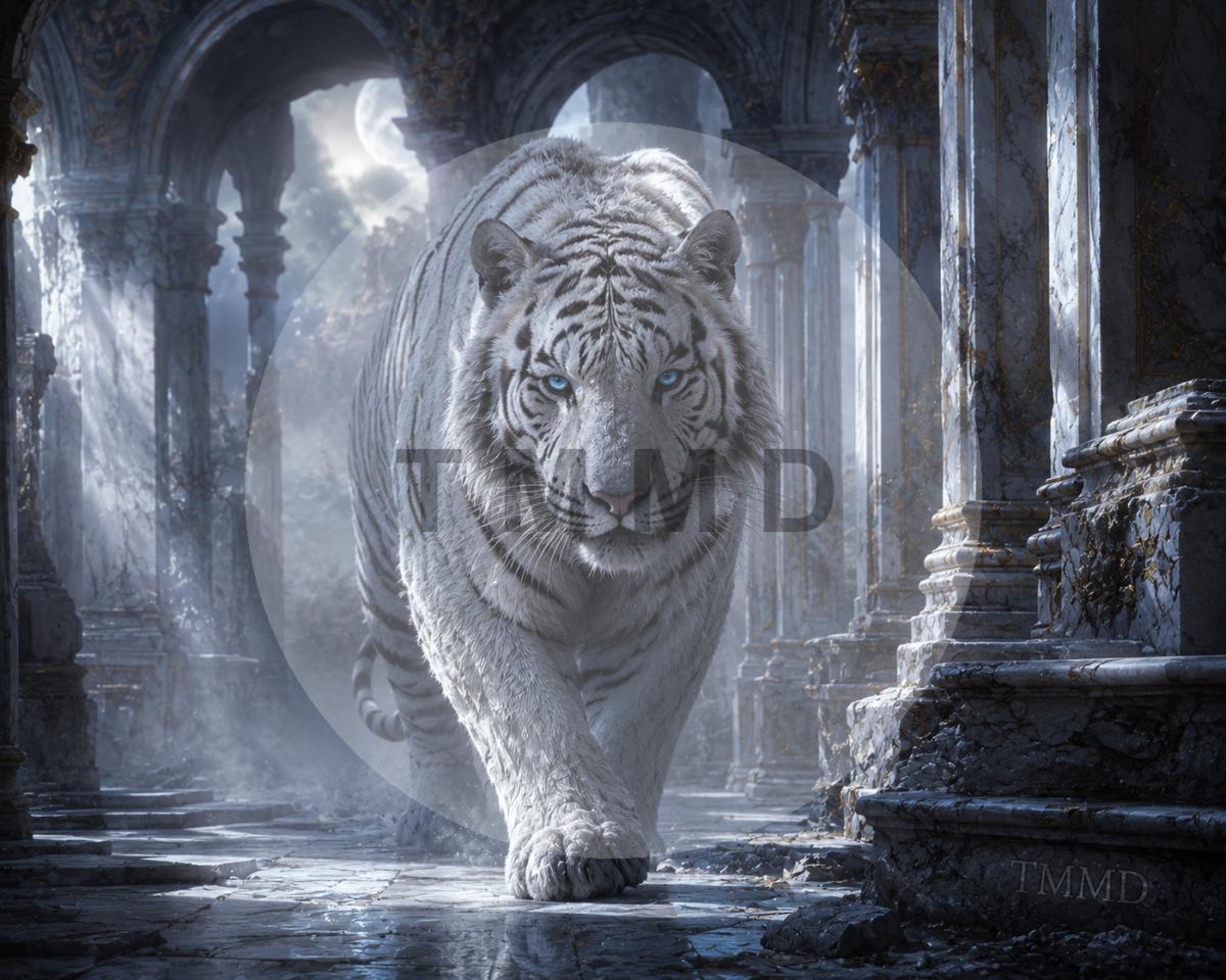 Tigre Blanco en el Palacio de Niebla