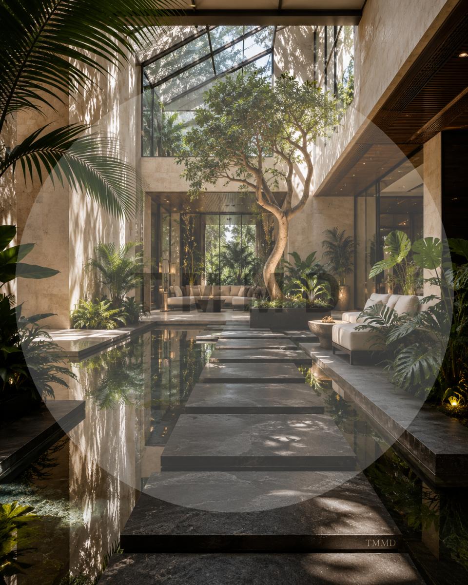 Indoor Garden with Mirror Pool