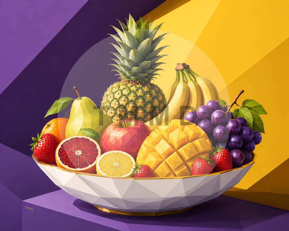 Low Poly Tropical Bowl