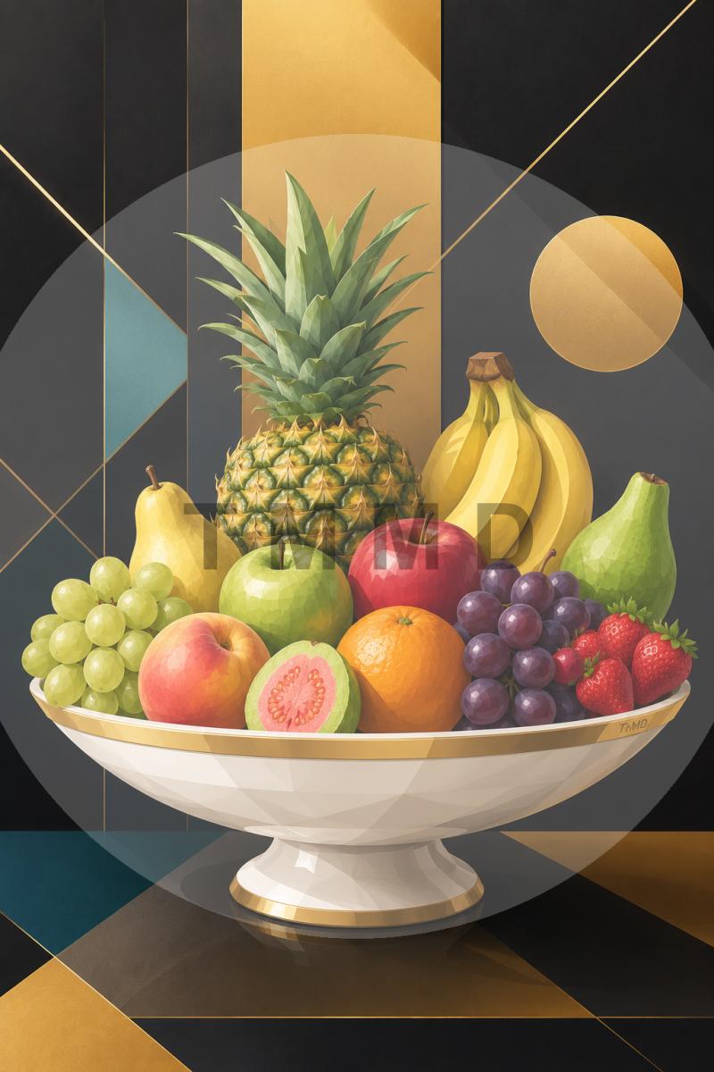 White Gold Tropical Bowl