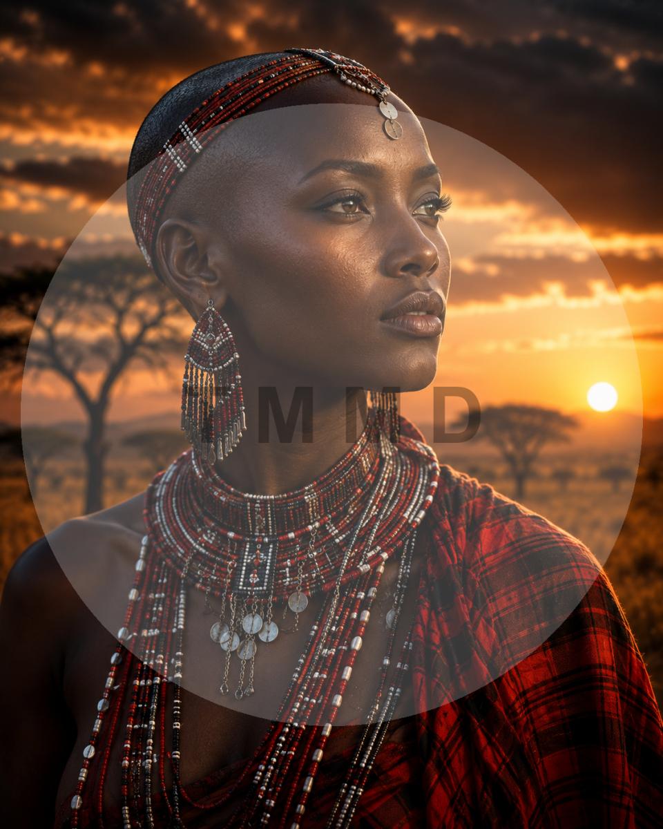 Maasai Divine Priestess at Dusk