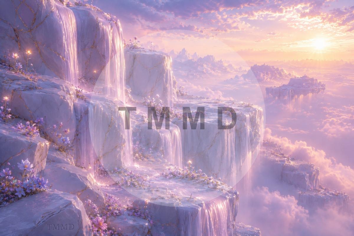 Porcelain Cliffs and Lavender Mist