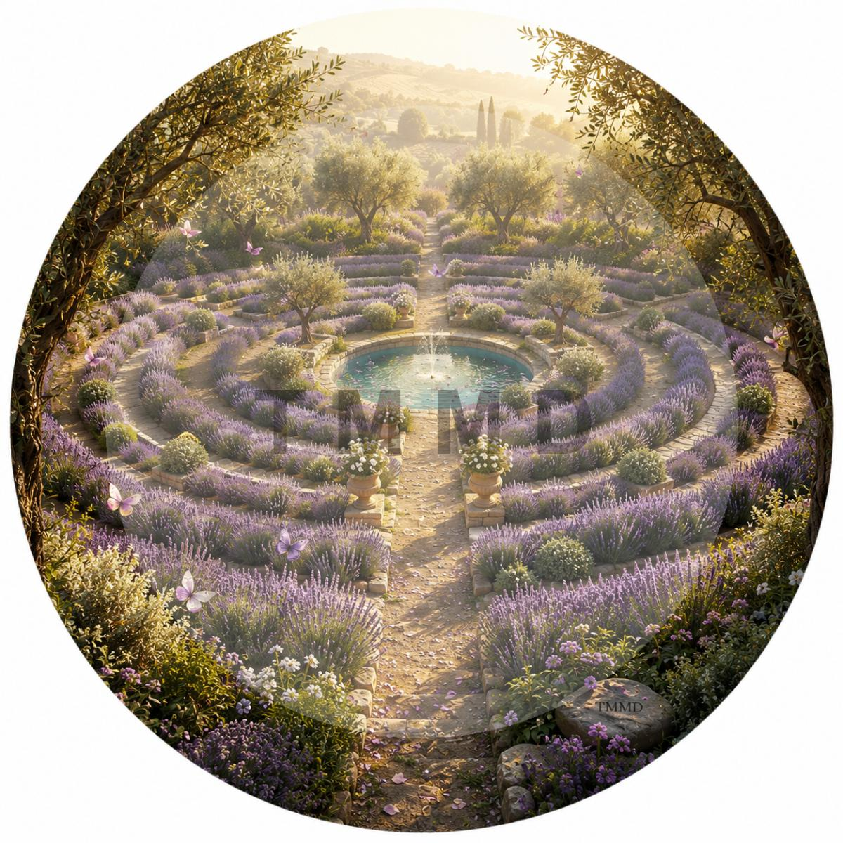Peaceful Lavender Labyrinth