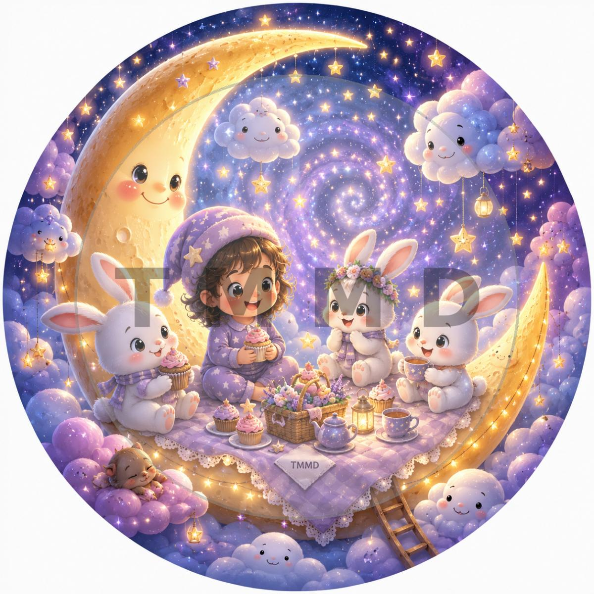 Moonlit Bunny Picnic