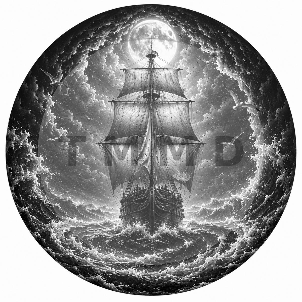 Velas de plata entre olas silenciosas
