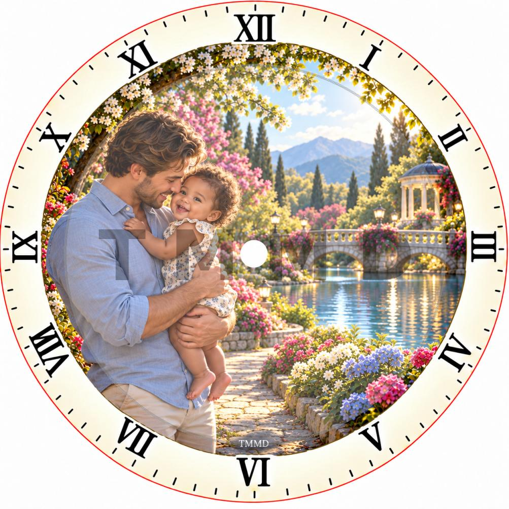 Reloj Premium Hermoso Bebé Mulato Abrazado Por Su